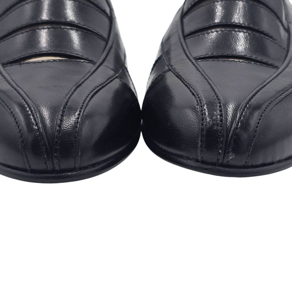 Vintage NEW Brassboot Spain Mens 7 Black Leather Loafer Dress Shoes Sandals NOS - Picture 10 of 11